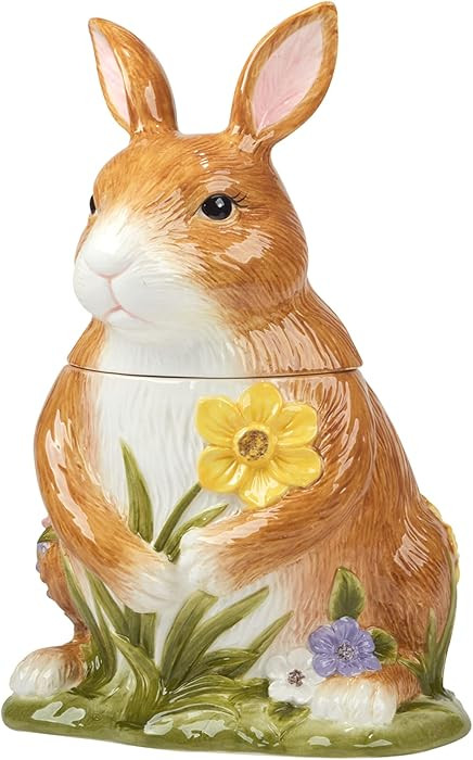 Certified International Easter Garden 3-D Bunny Cookie Jar, 64 ounces | Amazon (US)