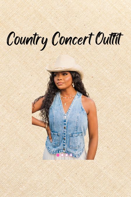 Country concert outfit. Coastal cowgirl. Western wear. Denim vest.

#LTKFestival #LTKSeasonal #LTKFindsUnder50