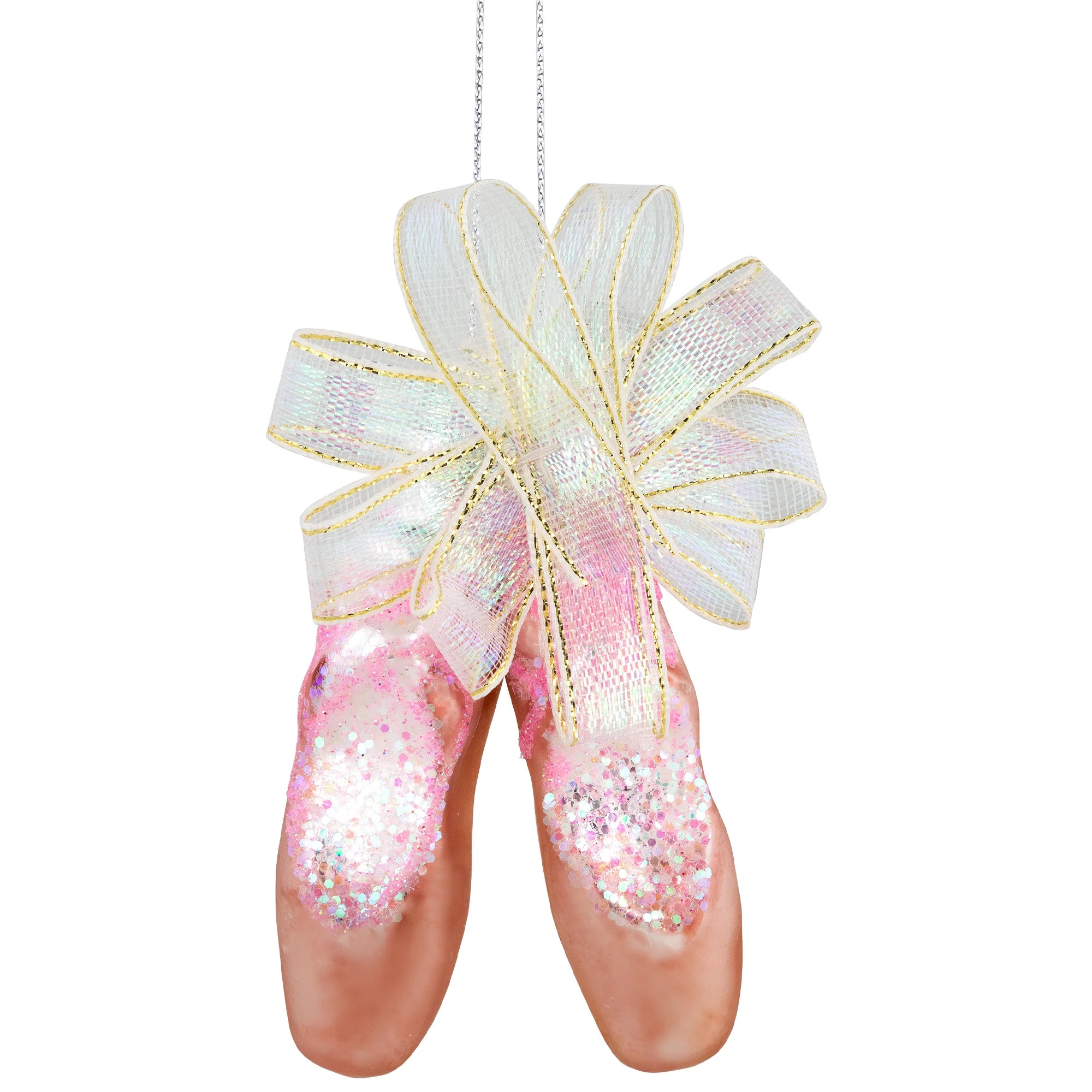3" Pink Ballerina Slippers Glass Christmas Ornament | Walmart (US)