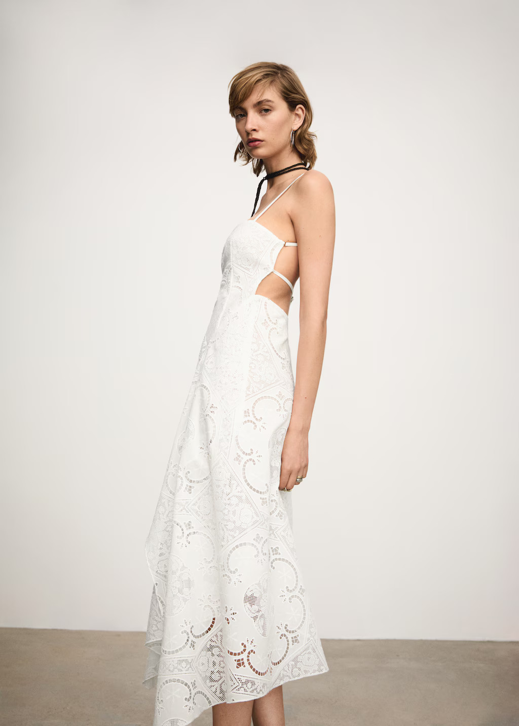 Asymmetrical embroidered dress - Women | MANGO USA | Mango (US/MX/AU)