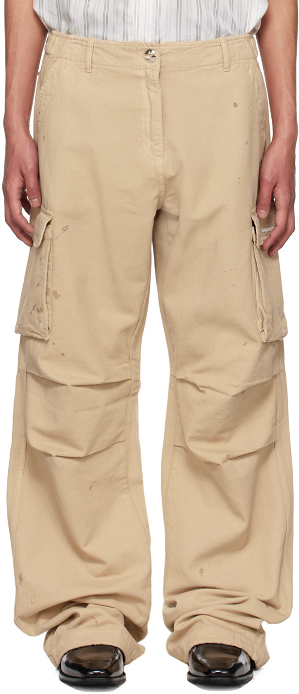 Coperni Beige Wide-Leg Cargo Pants | SSENSE