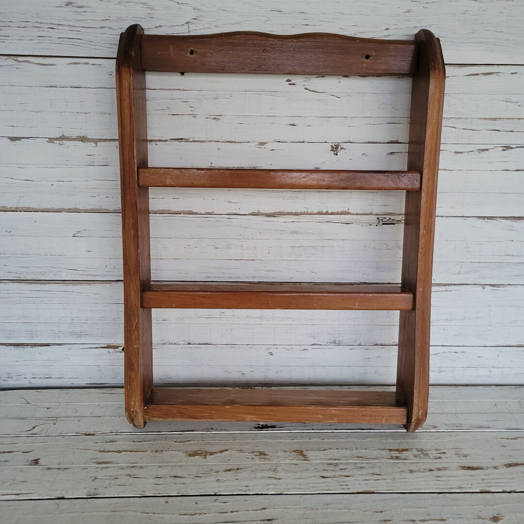 Vintage 3 Shelf Spice Rack - Wooden Spick Rack - Antique Spice Rack - 3 Tier Rack - Wall Decor - ... | Etsy (US)