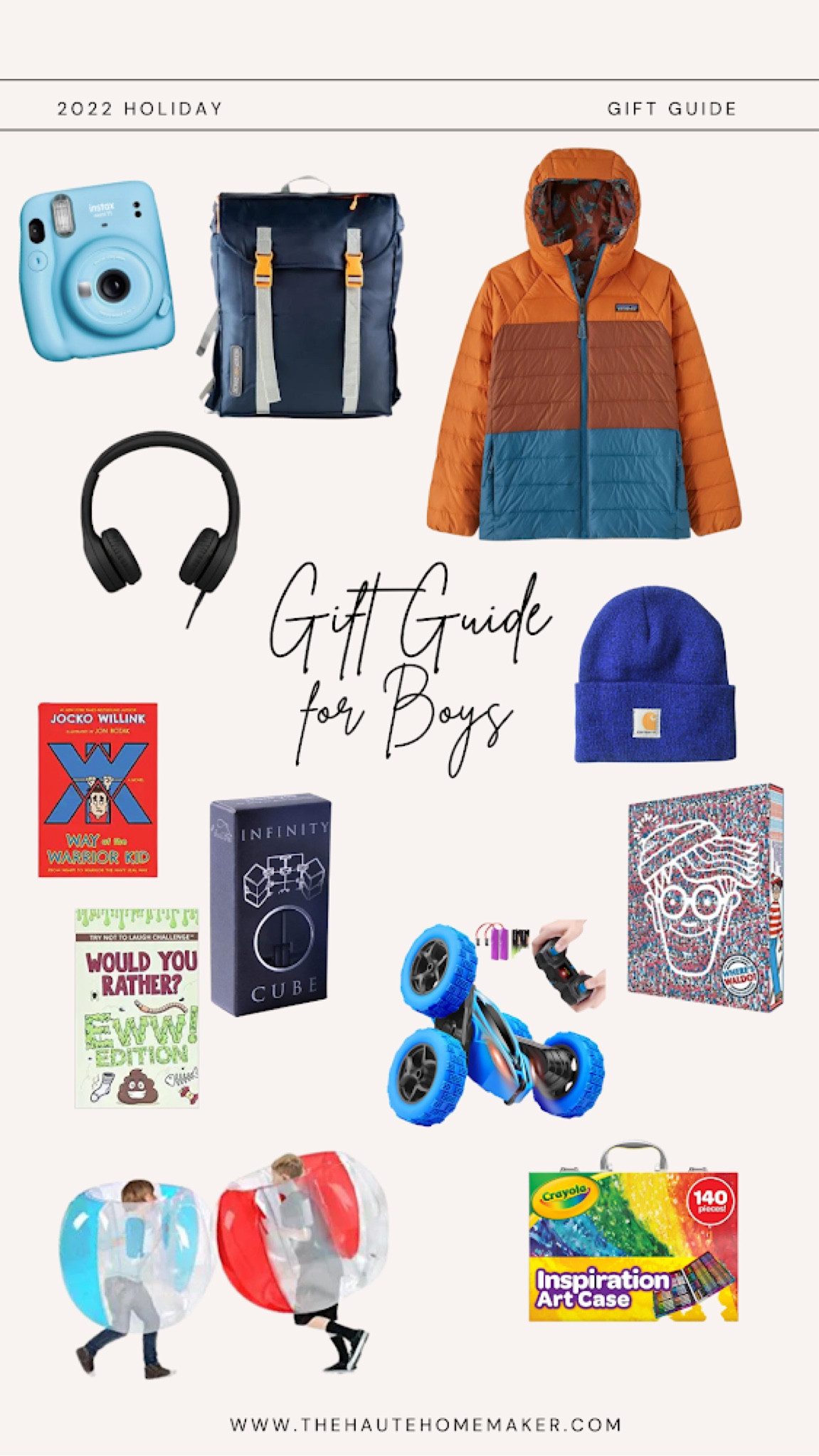 Gift guide for boys including Patagonia  coat, Carhartt hat, books, and much more! 

#LTKHoliday #LTKGiftGuide #LTKSeasonal