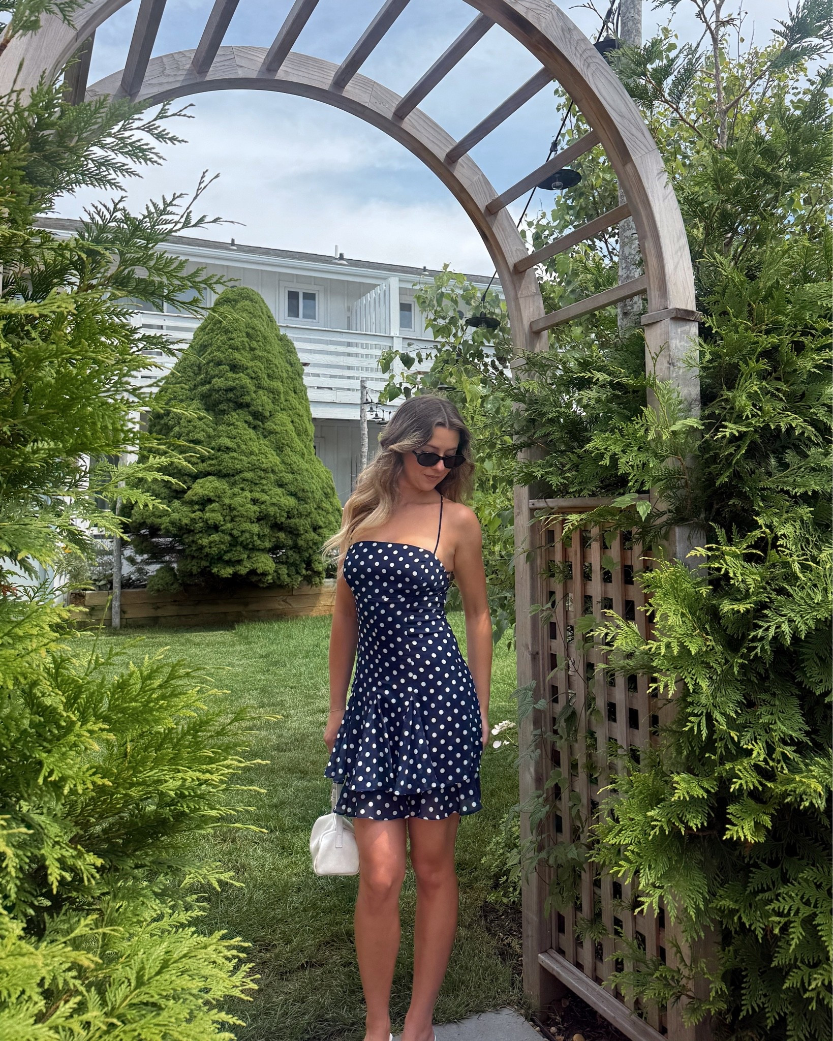 Polka dot mini dress
