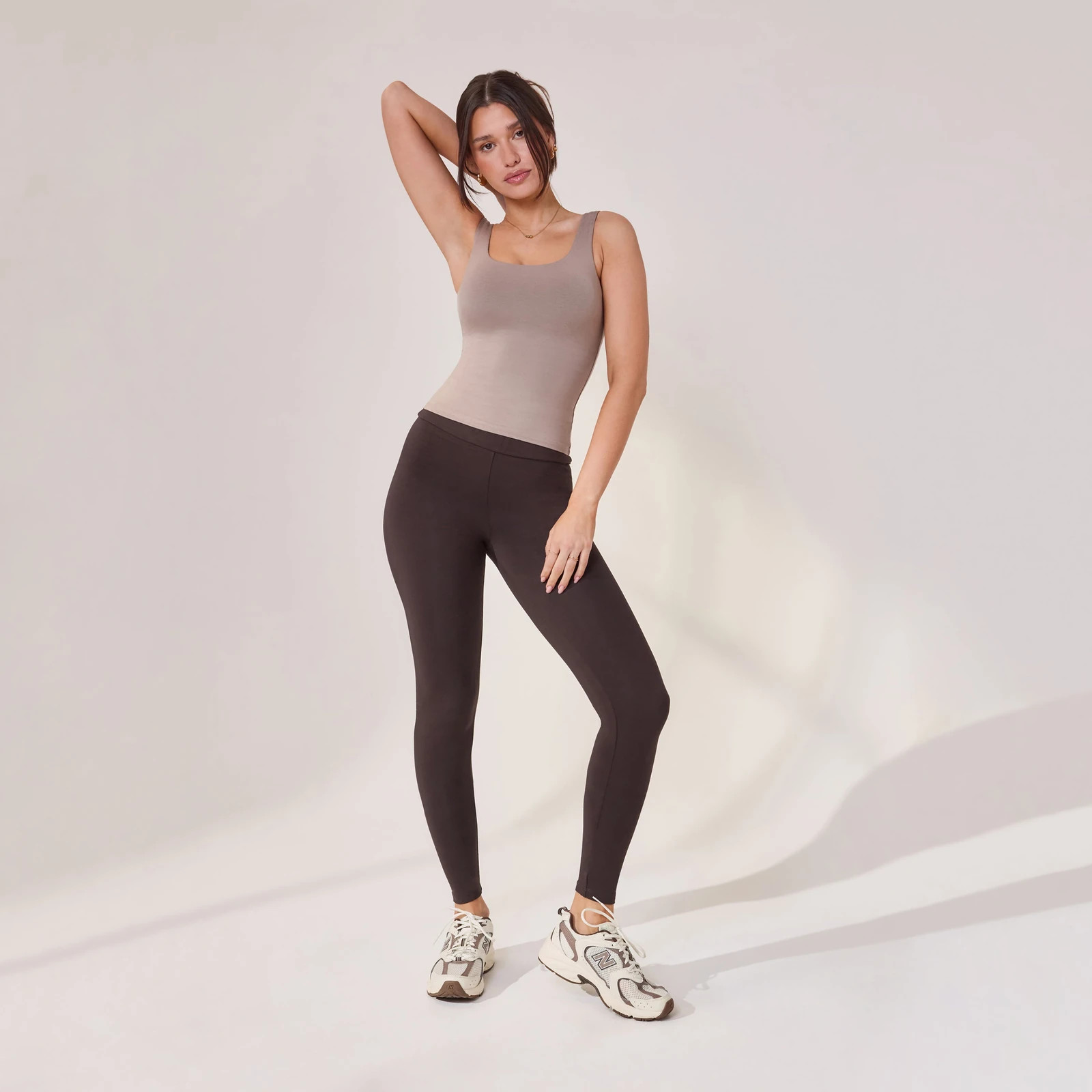 Lightweight Everyday High Waisted Leggings | Black Coffee | LOVALL