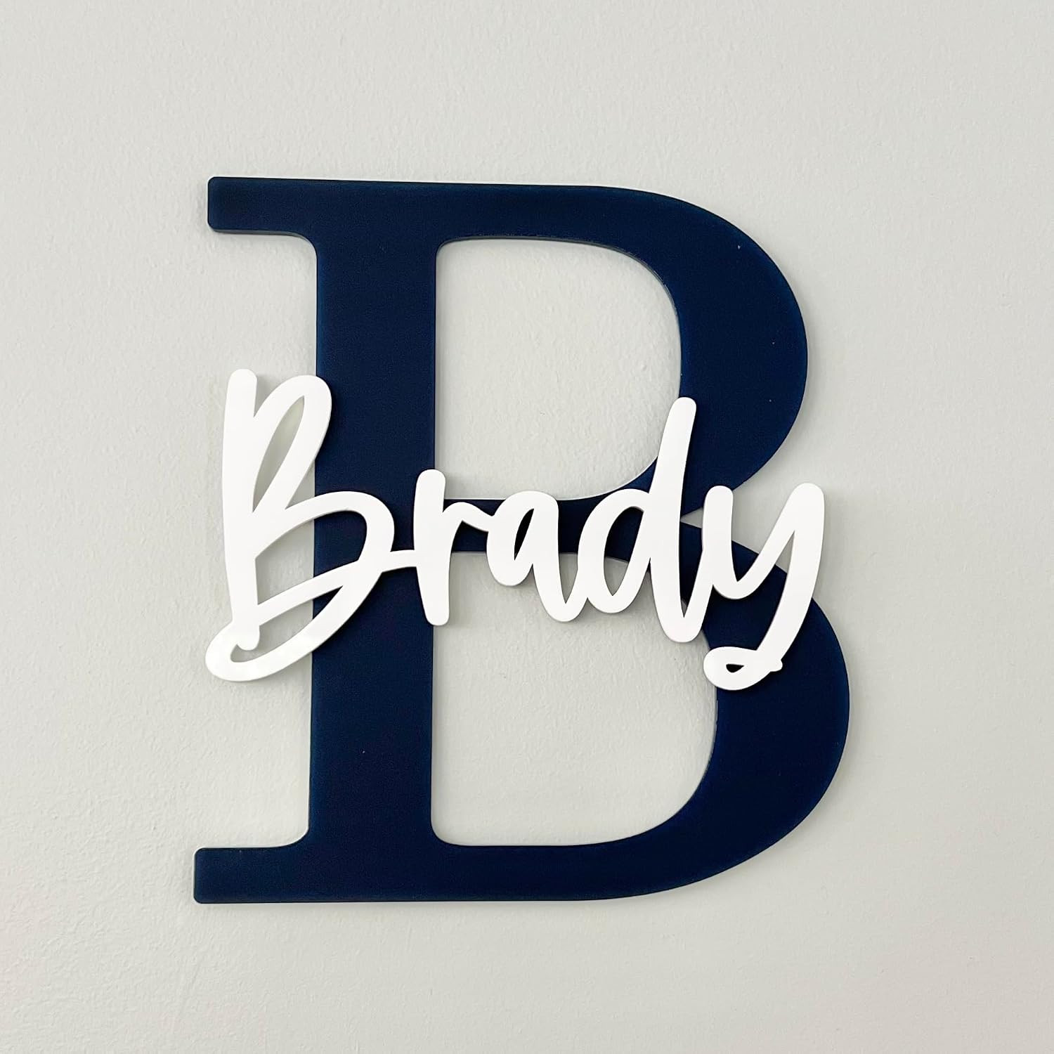 Personalized Acrylic Name Sign with Initial – 3D Layered Custom Baby Nursery Wall Decor | 1/8" Thick, Custom Colors & Finishes | Kids Room Monogram Sign, Baby Shower Keepsake | Amazon (US)