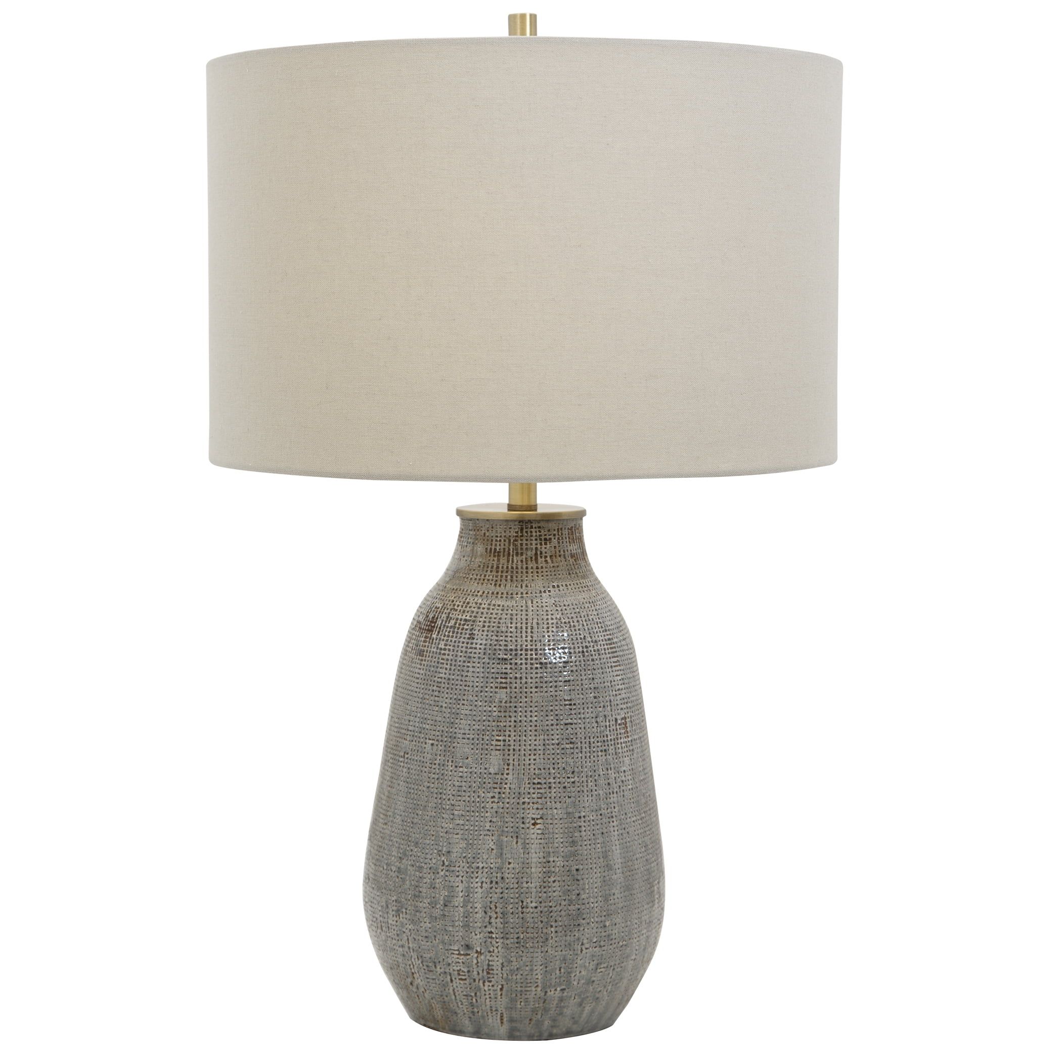 Uttermost Monacan Ceramic and Steel Table Lamp in Neutral Gray/Taupe | Walmart (US)