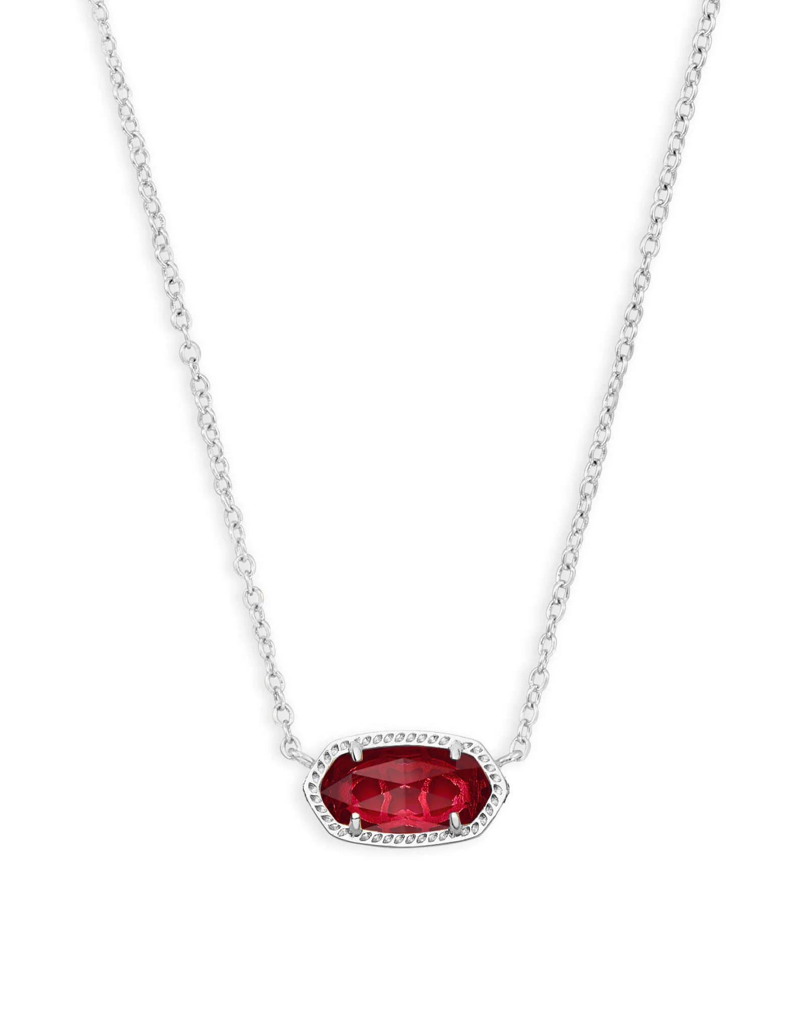 Elisa Silver Pendant Necklace in Berry Glass | Kendra Scott | Kendra Scott