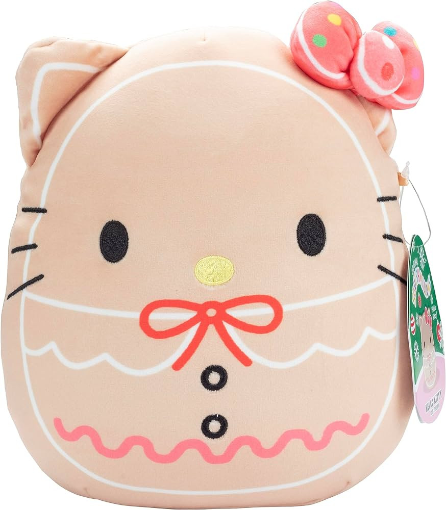 Squishmallows Original 8-Inch Hello Kitty Gingerbread Cookie - Official Jazwares Sanrio Christmas... | Amazon (US)