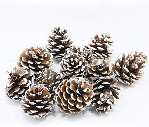 Christmas Pine Cone Ornaments,24 pcs Natural Pine Cone,Christmas Tree Snowflake Pine Cones Party ... | Amazon (US)