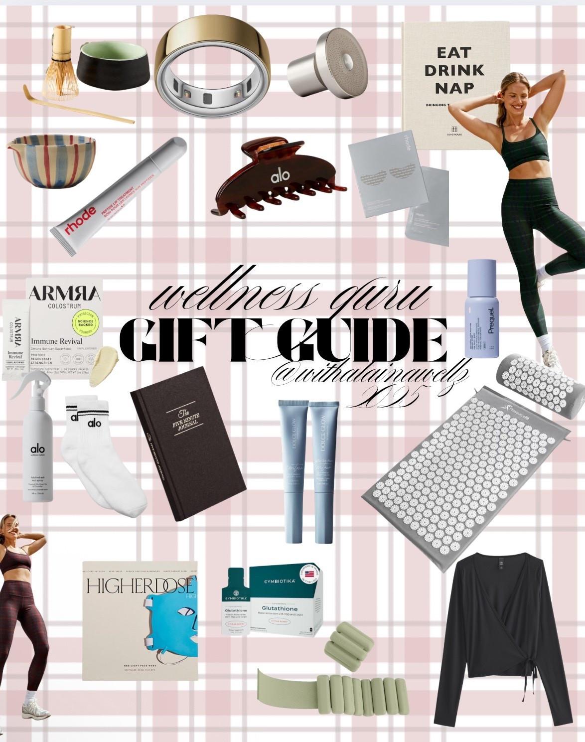 Gift guide for the wellness Guru!! 

Workout sets, accessories, supplements, beauty accessories, gym accessories, food prep ideas, acupressure, red light therapy mask, and more! 

Shop: Anthropologie, Free People, Amazon, Target, Beyond Yoga, Alo yoga, Revolve, Sephora, Abercrombie YPB, RHODE, Oura Ring. 

The perfect gift ideas for the gym rats, fitness freaks, and Yogi’s in your life! 

#LTKActive #LTKfitnessgoals #LTKGiftGuide