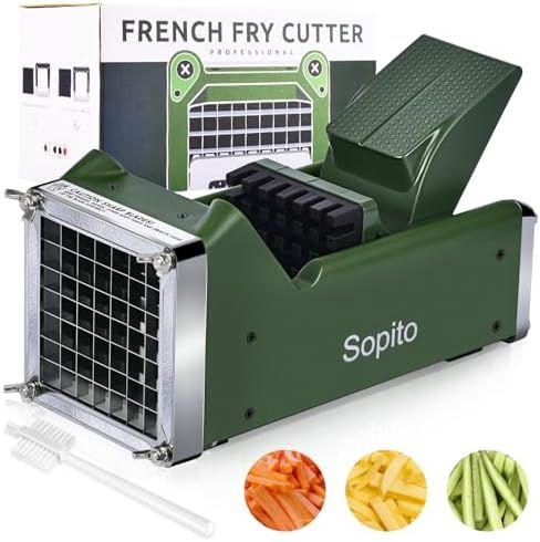 French Fry Cutter, Sopito Professional Potato Cutter Stainless Steel with 1/2-Inch Blade Great fo... | Amazon (US)