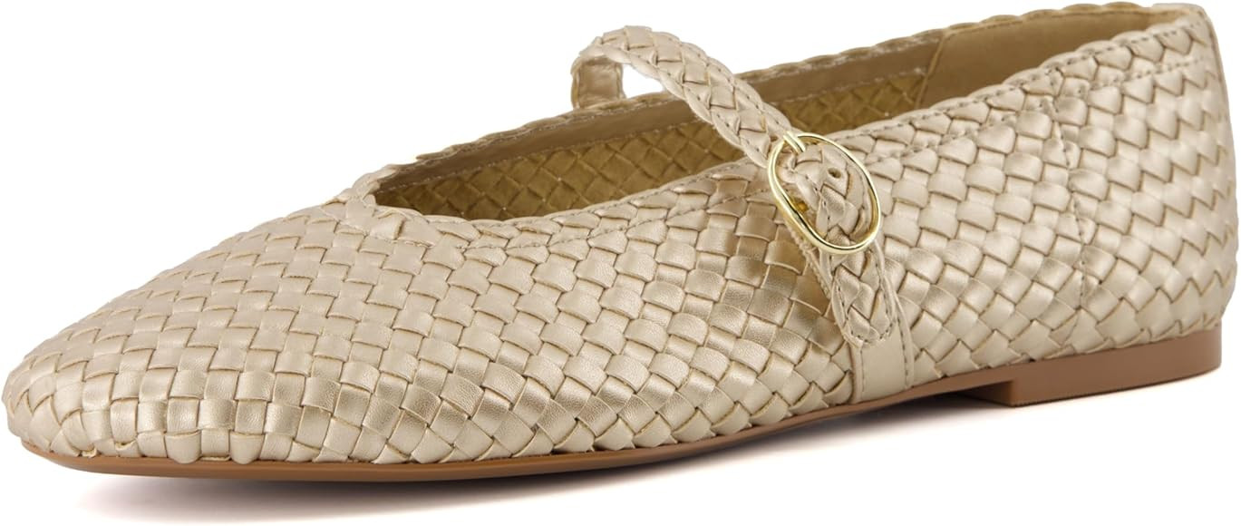 CUSHIONAIRE Women's Bistro Woven Mary Jane Flat +Memory Foam, Wide Widths Available | Amazon (US)