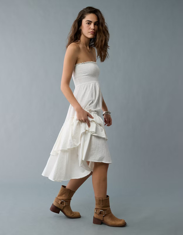 AE Sunchaser Knit Convertible Midi Dress | American Eagle Outfitters (US & CA)