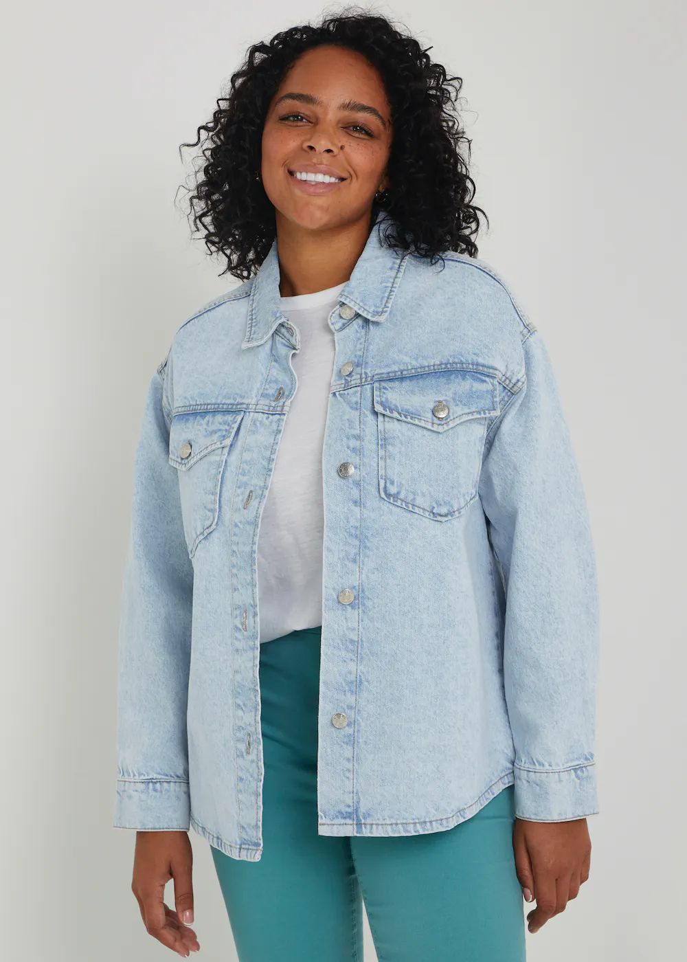 Light Wash Denim Shacket – Lightwash | Matalan (UK)