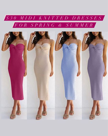 Here are some super cute knitted midi dresses for spring and summer!! Great brunch outfits! And they’re under $30!!! And come in tons of colors!!!! #dresses #summeroutfit #vacationoutfit #easterdress 

#LTKFind #LTKunder50 #LTKstyletip