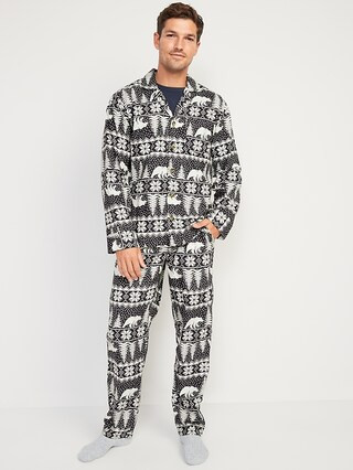 Matching Holiday Print Flannel Pajamas Set for Men | Old Navy (US)