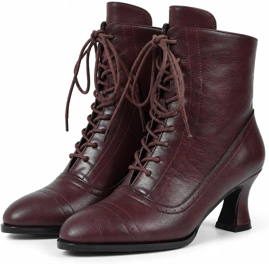 Victorian Boots For Women Vintage Renaissance Witch Shoes | Amazon (US)