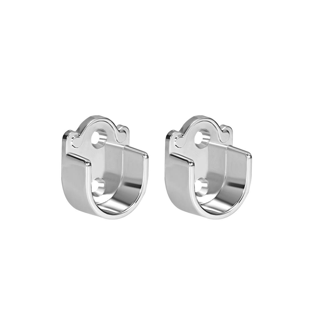 sourcing map 2pcs Zinc Alloy Wardrobe Closet Rod Bracket, Shower Curtain Rod Pole End Supports So... | Amazon (UK)