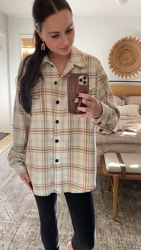 Amazon fall oversized flannel & leggings for a comfy day at home - I’m wearing a size medium in flannel & small in leggings. I am 5’5” for height reference. 



#LTKSeasonal #LTKfindsunder50 #LTKstyletip