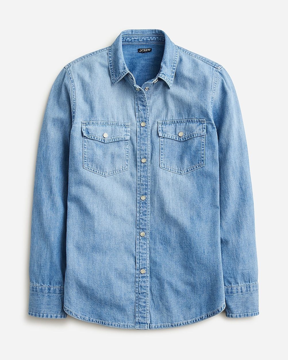 Tall Wren slim western shirt in light wash chambray | J. Crew US