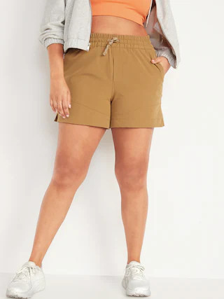 High-Waisted StretchTech Water-Resistant Shorts for Women -- 4.5-inch inseam | Old Navy (US)