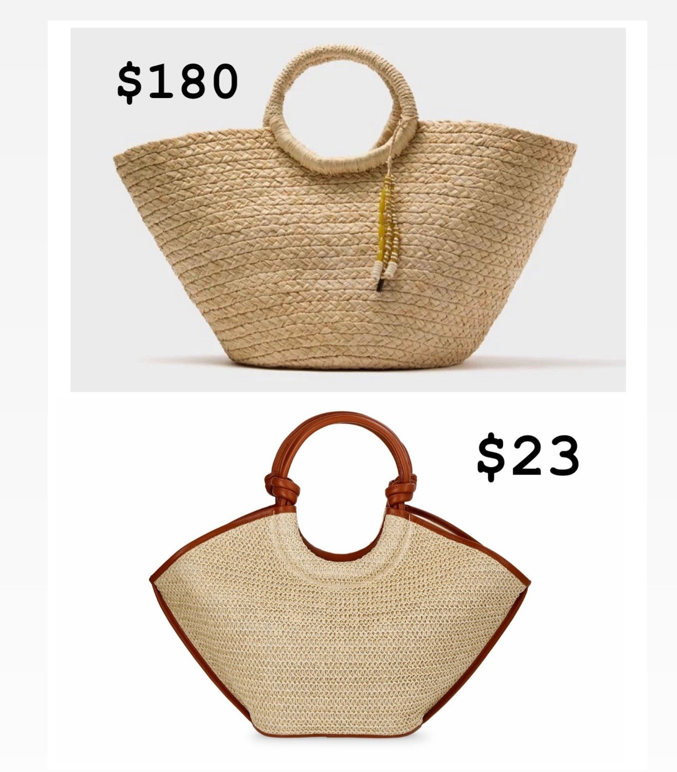 Similar look but different price points 