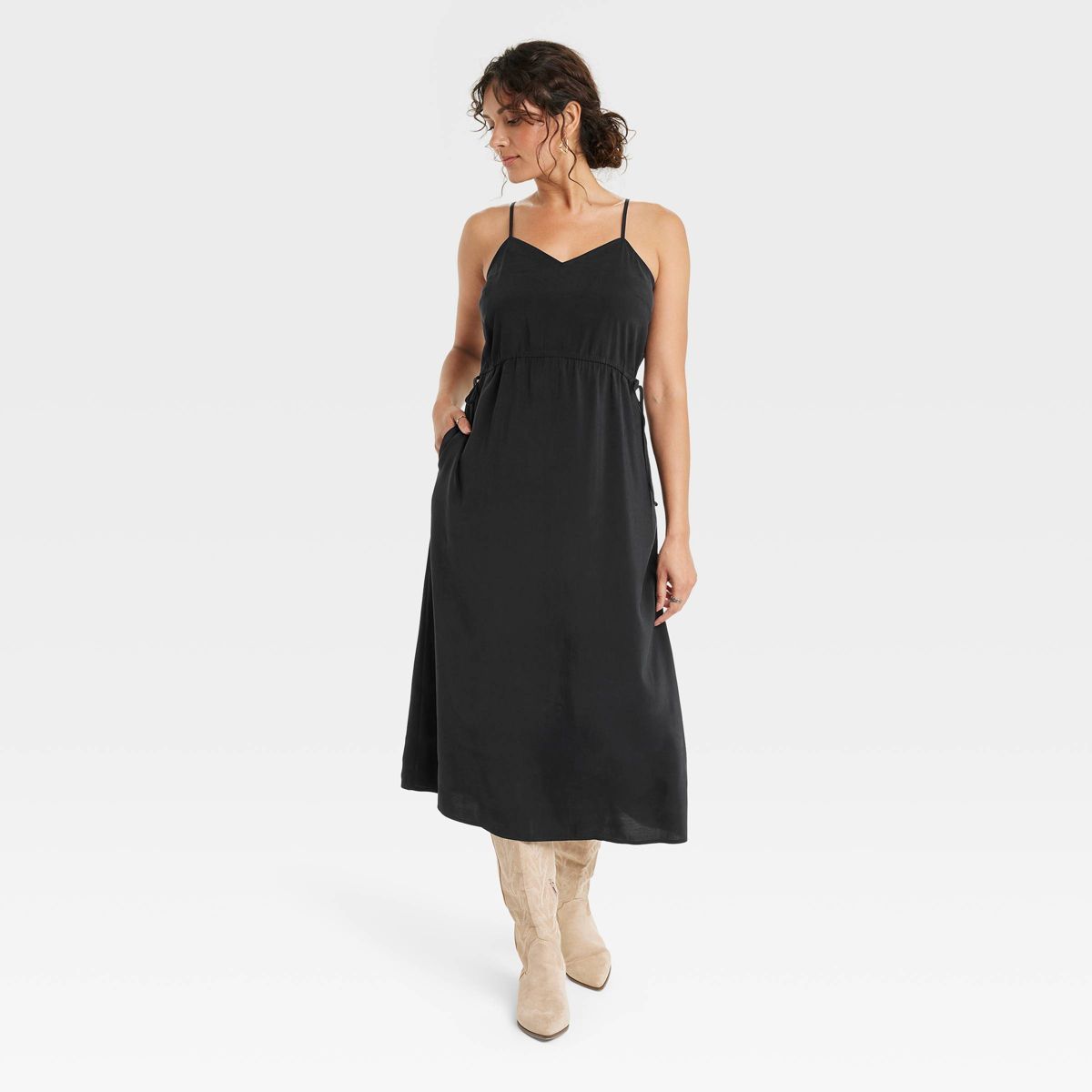 Women's Sandwash Cami Maxi Tank Dress - Universal Thread™ Black XS | Target