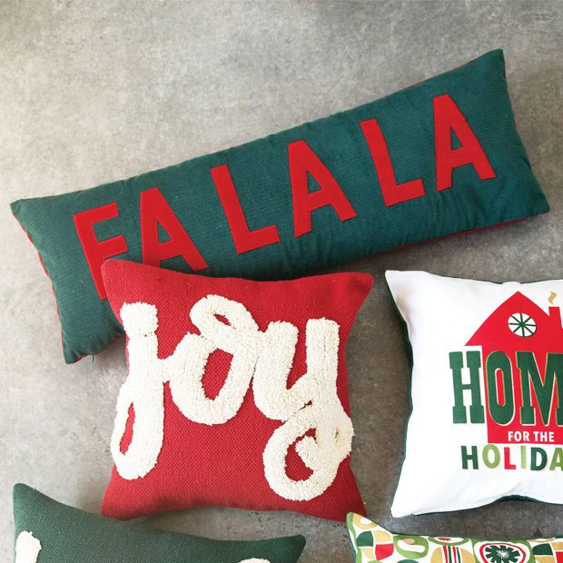 Large Fa La La Lumbar Pillow | Antique Farm House