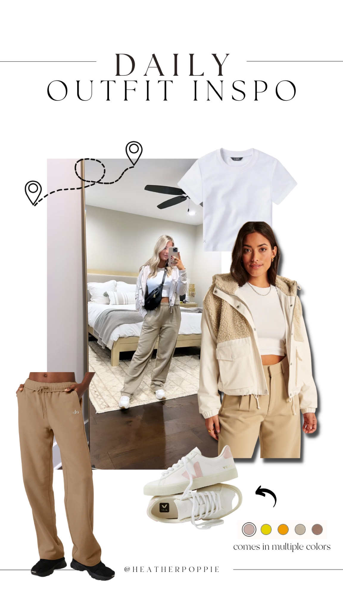 Daily OOTD (for travel)! 

Free People. Veja. Sneakers. Casual. Fall. Winter. Jacket. Sheep. Pants. Basic tee. Top. 

#LTKtravel #LTKstyletip