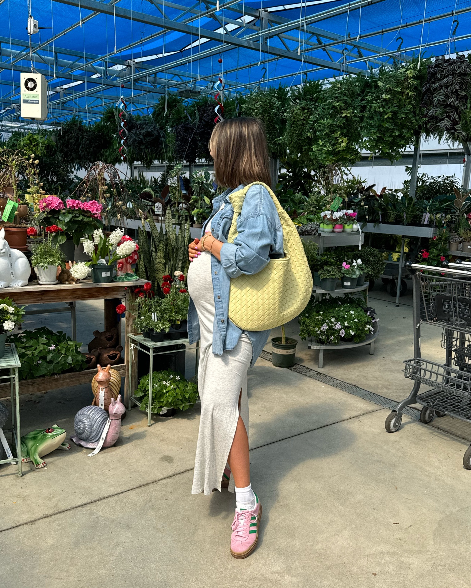 Comfiest outfit for a 31 week bump! This dress is maternity and SO comfortable, I wore it all day. Double lined and runs true to size. I’m in a medium! Paired with my Walmart denim shirt and sneakers 💓💓

Adidas Gazelle, pink blush maternity, maternity tshirt dress, grey dress, Anthropologie bag, oversized bag, spring bags 

#LTKfindsunder100 #LTKSeasonal #LTKbump