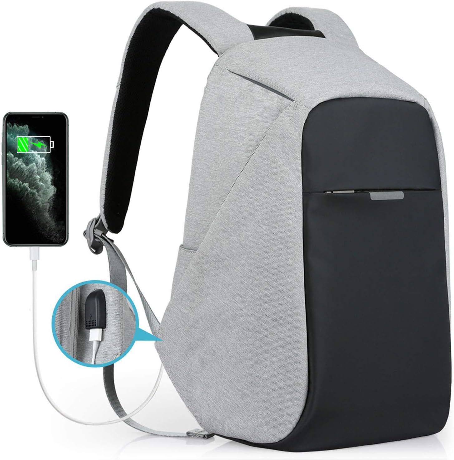Oscaurt Laptop Backpack, Anti-theft Travel Backpack, Business School Bookbag with USB Charging Po... | Amazon (US)