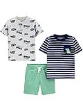 Simple Joys by Carter's Toddlers and Baby Boys' 3-Piece Button-Up, Shorts, and Tee Playwear Set | Amazon (US)