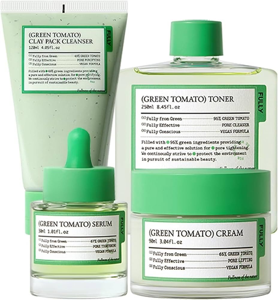 FULLY Green Tomato Cardi B's Pore Care Set, Pore Tightening, Pore Detox, Blackhead & Sebum Contro... | Amazon (US)