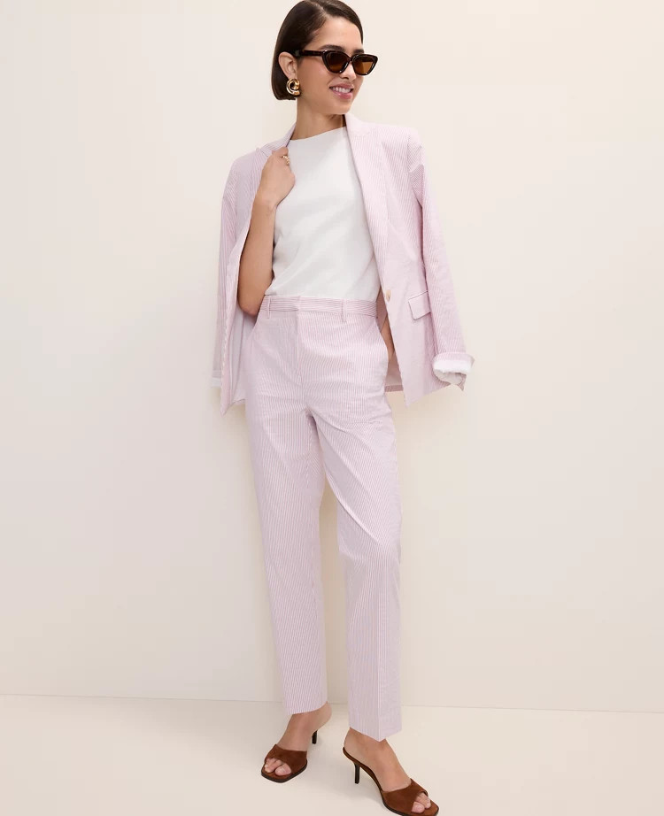 The Ankle Pant in Seersucker | Ann Taylor
