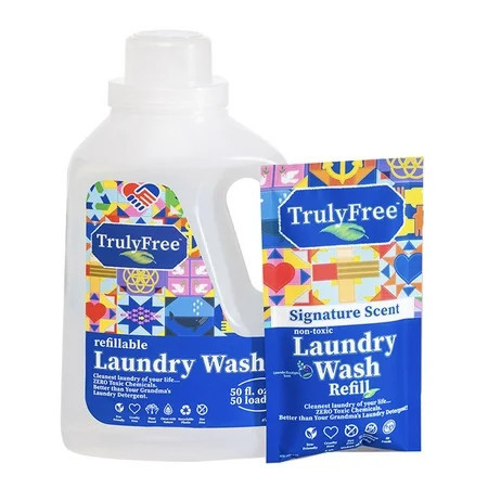 Truly Free Laundry Wash Signature Scent Sensitive Skin Natural Detergent Laundry Supplies for Baby Clothes Plant-Based No Harmful Ingredients. (50 Loads) | Walmart (US)