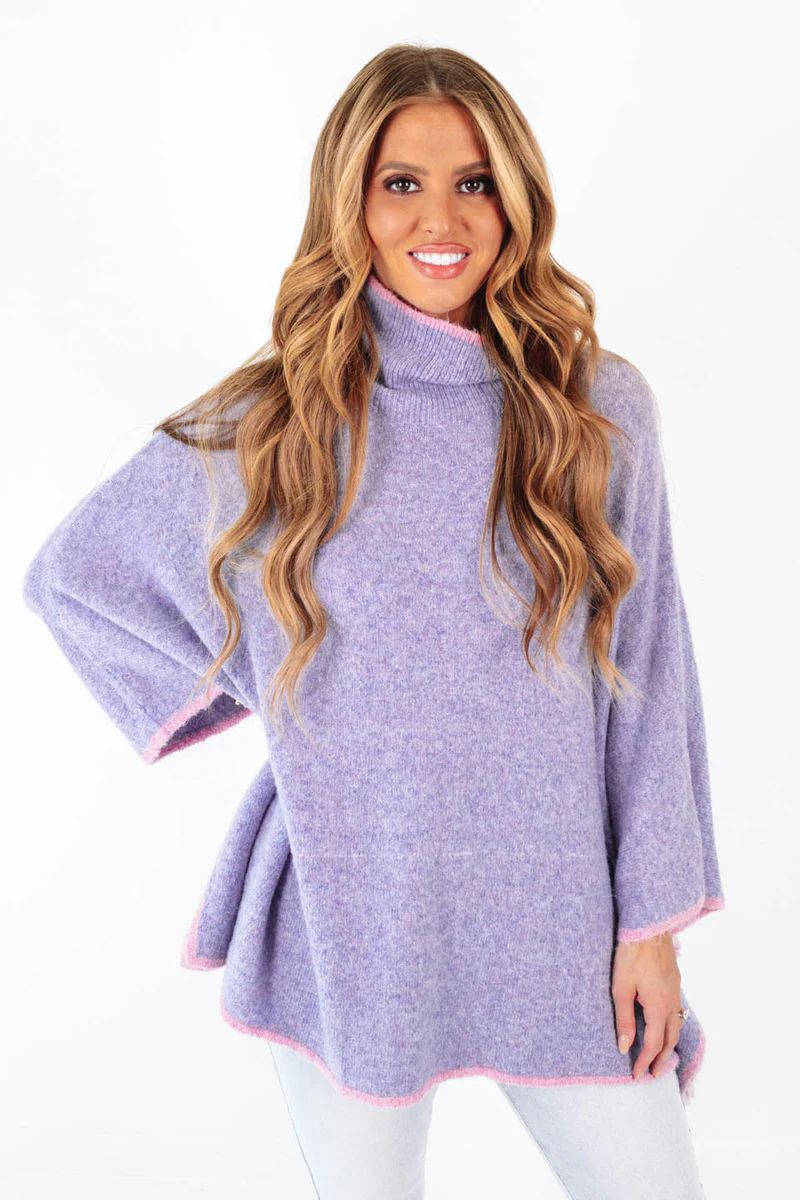 The Brenna Sweater - Purple | The Impeccable Pig