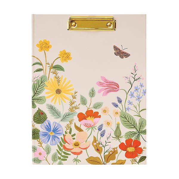 Rifle Paper Co. Strawberry Fields Tapestry Clipfolio | The Container Store
