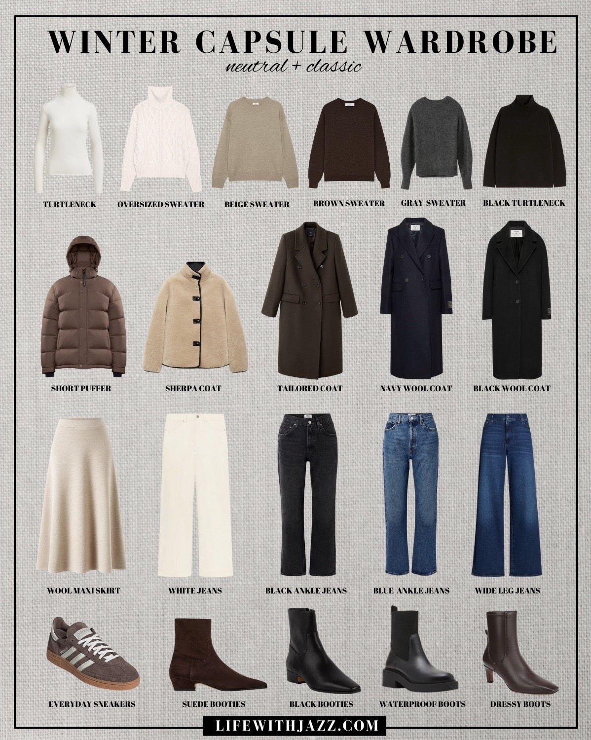 Winter capsule 2026 

Neutral / classic style / wool coats / sherpa jacket / puffer jacket / jeans / boots / wool skirt / cashmere sweaters / wc26

#LTKSeasonal