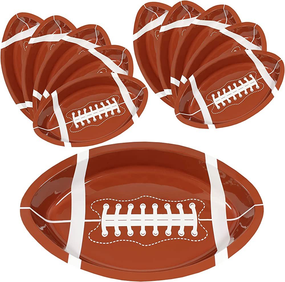 Anapoliz Football Serving Trays | 10 Pcs Plastic Football Snack Trays | Game Day Football Servewa... | Amazon (US)