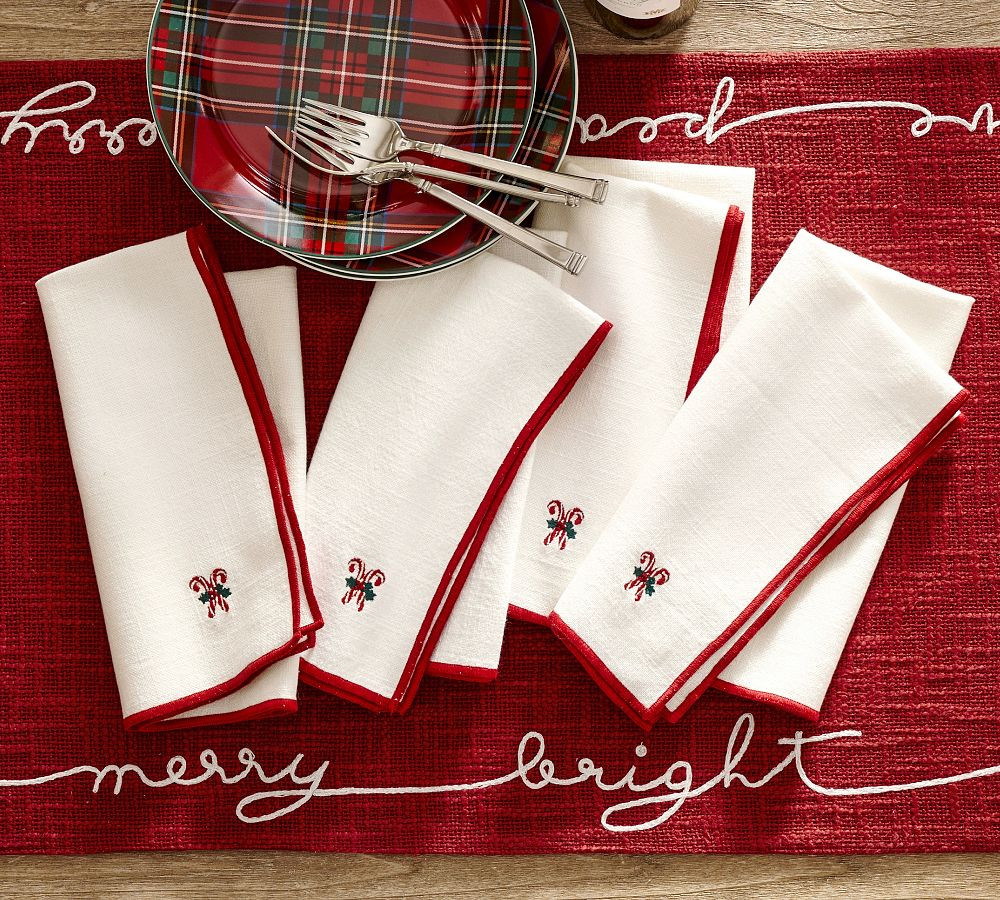 Holiday Classics Napkins - Set of 4 | Pottery Barn (US)