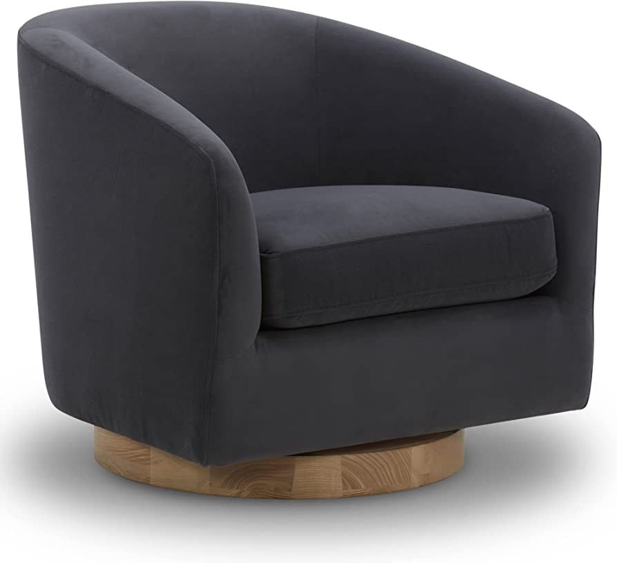 CHITA Swivel Velvet Accent Chair Armchair, Round Barrel Chair in Fabric for Living Room Bedroom,G... | Amazon (US)