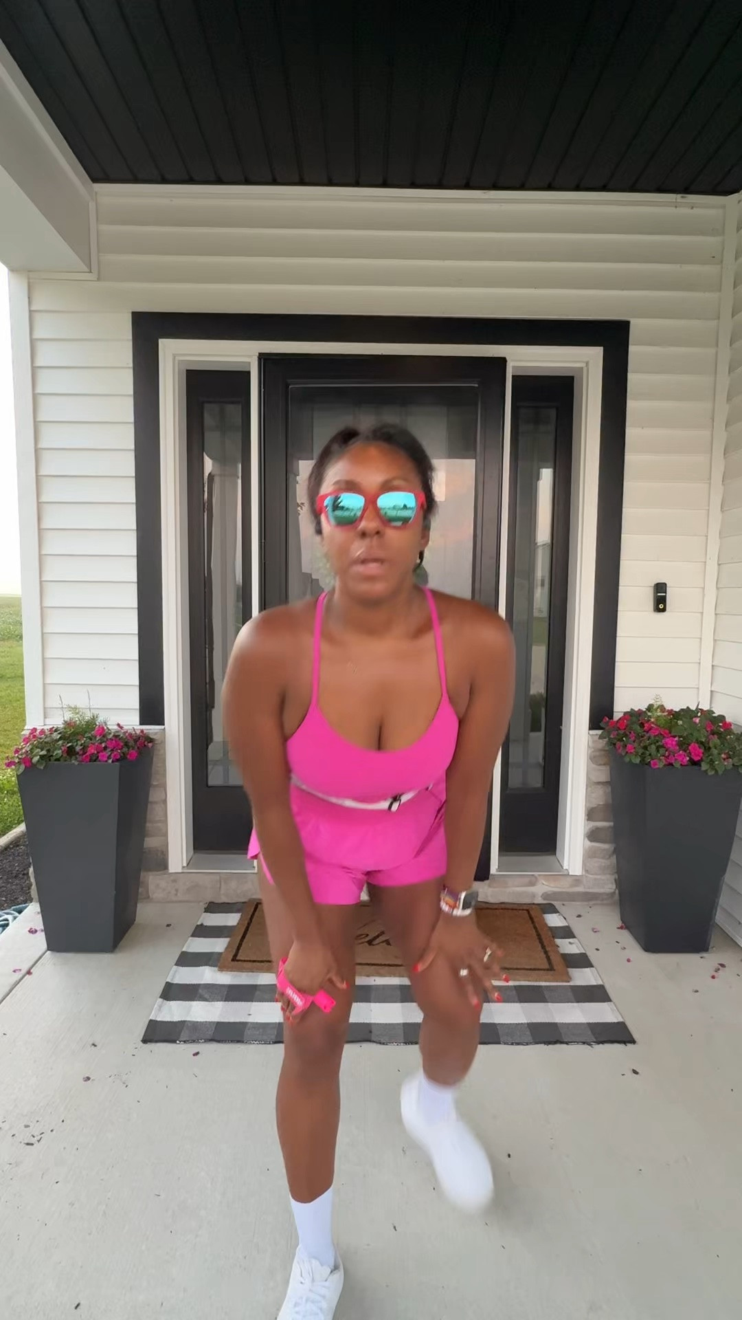 Post the content. Wear pink. That’s it. That’s the post. 
My shorts are a size XL although I can absolutely do a large (I just like my things to be a size bigger) and my bra is a medium(ish) impact. I’m wearing a medium. Everything is linked for ya!

#LTKActive #LTKfitnessgoals #LTKOver40