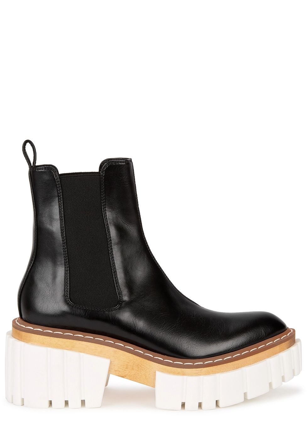 Emilie 75 black leather platform Chelsea boots | Harvey Nichols (Global)