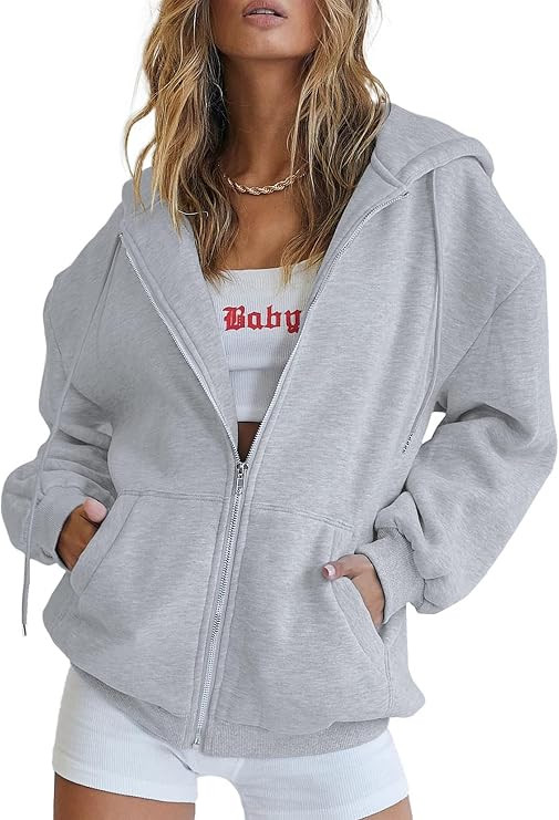 PRETTYGARDEN Women's Fall Zip Up Hoodies Sweatshirts | Amazon (US)