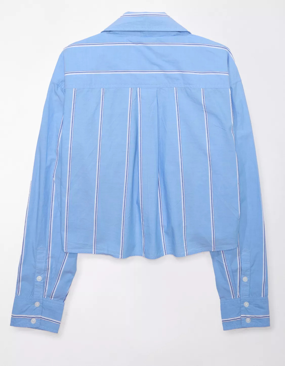 AE Cropped Perfect Button-Up Shirt | American Eagle Outfitters (US & CA)