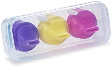 Parent Units 3 Piece Sippin' Spouts with Travel Case, Purple/Yellow/Pink | Amazon (US)