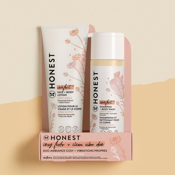 The Honest Company Baby Shampoo + Lotion Set, Sweet Cream, Comfort, 18.5 fl. oz. | Walmart (US)