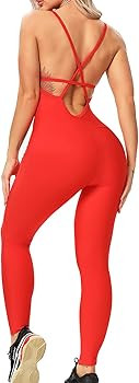 KIWI RATA Womens Butt Lift Blackless Workout Yoga Jumpsuit Sleeveless Bandage Fitness Sport Gym R... | Amazon (US)