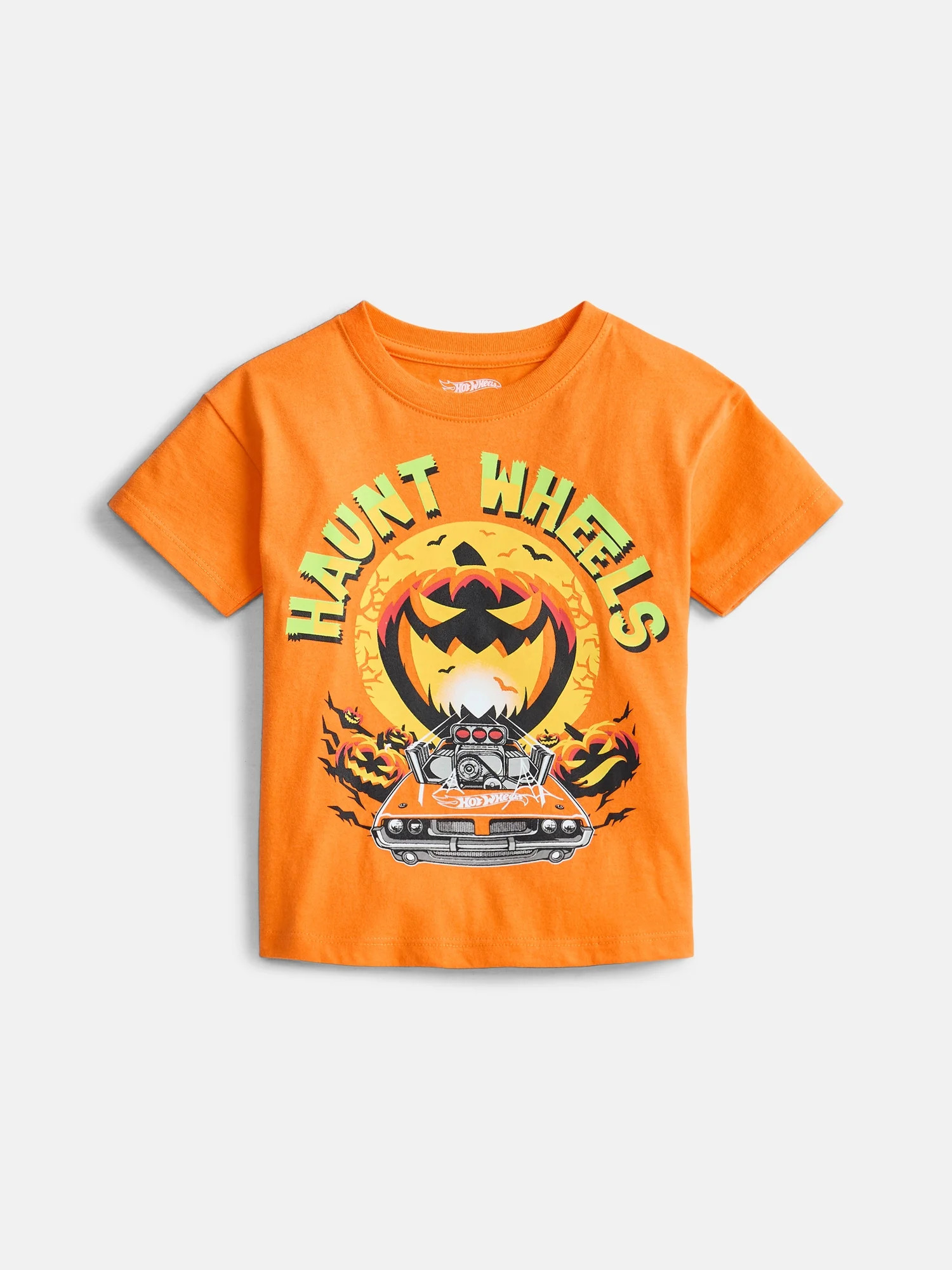 Hot Wheels Toddler Boys Halloween Crewneck Tee with Short Sleeves, Sizes 12M-5T | Walmart (US)
